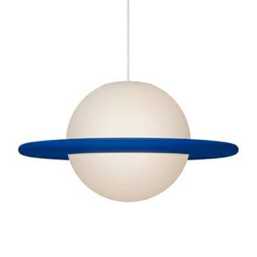 Imagem de Luminária Saturno Rings – Lustre Pendente LED/Fluorescente, Decoração Astronômica, 25×53 cm, Polietileno, Bivolt, Ideal para Sala, Quarto ou Sala de Estar