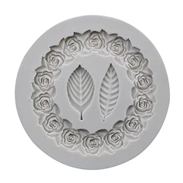 Imagem de Folha de Guirlanda Silicone Bolo Chocolate DIY Massa Açúcar Baking Food-grade Fácil Desmoldar