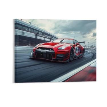 Imagem de HouLaiZhe R35 Track Drift Cool Jdm Cartazes de carro tela estética decoração de quarto pintura de parede impressões de sala de galeria decoração de parede para quarto sala de estar escritório 11 x 14