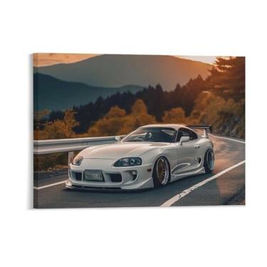 Imagem de HouLaiZhe Carro esportivo japonês Sup Sunrise pôsteres tela estética decoração de sala de parede impressões de parede sala de galeria decoração de parede para quarto sala de estar escritório 18 x 24