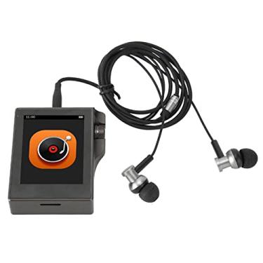 Imagem de Cryfokt HiFi Lossless Full Touch Screen Leitor de Música Portátil MP3 Player 2.4in 32GB Armazenamento EMMC, 15 Horas de Reprodução de Música DSD, para Amantes de Metal Q3 (Preto)