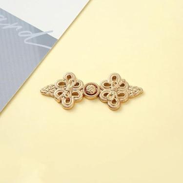 Imagem de Aperte o botão de cintura para mulheres saia calça jeans clipe de cintura ajustável broche de metal (F)