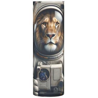 Imagem de Vasos de flores cilíndricos para centros de mesa tigre astronauta vasos de plástico animais engraçados decoração de banheiro estética personalizada, 30 cm x 9,9 cm