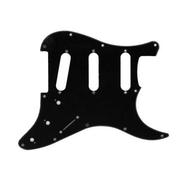 Imagem de Escudo Dolphin P- Guitarra Stratocaster Sss Preto - Ac0186