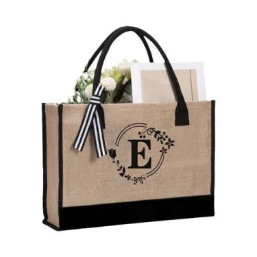 Imagem de Bolsa De Ombro Masculina De Linho De Grande Capacidade Com Estampa De 