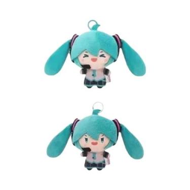 Imagem de Boneca De Pelúcia Hatsune Miku Com Dupla Rabo De Cavalo, Pingente Orna