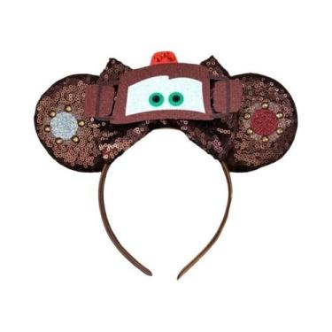 Imagem de Tiara De Orelhas Mickey Minnie Com Laços De Lantejoulas Acessórios De 