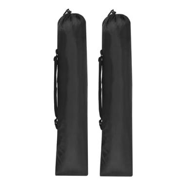 Imagem de Bolsa de substituição para cadeira de acampamento 96 x 25 cm, pacote com 2 unidades de nylon dobrável para cadeira de acampamento, bolsa de transporte com alça para acampamento ao ar livre, preta