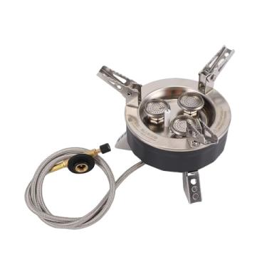 Imagem de MAVIS LAVEN Fogão a Gás Portátil, Queimador a Gás de 6800W para Exterior Com Ignição Piezo e Design à Prova de, para Acampamentos, Piqueniques e Aventuras Ao Ar Livre (BLACK)