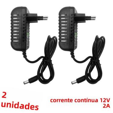 Imagem de Adaptador De Energia Universal 2 Peças AC 100-240V Para DC 12V 2A Carr