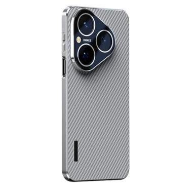 Imagem de LTLMYDAM Capa fina para Huawei Pura 80 Ultra/80 Pro/80Pro+/80, capa fina de fibra de carbono resistente a impactos, prata, 80 Ultra/80 Pro