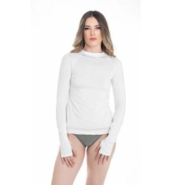 Imagem de Blusa Feminina Com Proteção UV Manga Longa Com Dedeira - Sara Confeçcõ