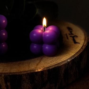 Imagem de Velas Mini Bubble Kit 10 Decorativas Lembrancinha Festa Casamento Aniversário Mesa Premium Alta Durabilidade (Lilás)