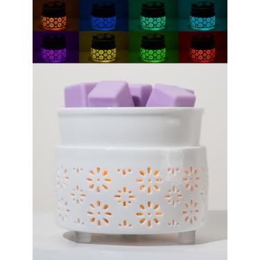 Imagem de QCYBDGLOV Aquecedor elétrico de cerâmica para derretimento de cera e derretimento de óleo de cubo fofos aquecedores pequenos aromaterapia para queimador decorativo doméstico derrete vela perfumada