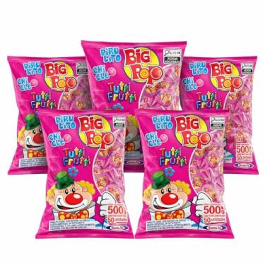 Imagem de Santa Fe Pirulito Big Pop, Tutti Frutti Chicle, 500g, Kit 05 Pacotes