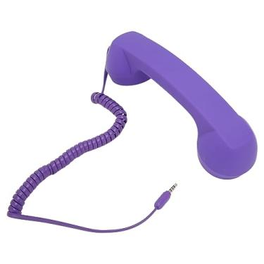 Imagem de Naroote Aparelho de Telefone Celular retrô à Prova de Radiação, Receptor de Telefone Com Fio para Smartphone, Cabo de 9 Pés para Flexibilidade (Roxo)