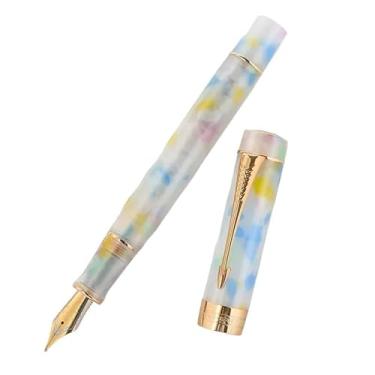 Imagem de GAFNED Caneta-tinteiro clássica dourada com clipe de flecha para escrever canetas executivas de luxo M/F/EF Nib Artigos de papelaria de escritório (09, F (0,5-0,7 mm))