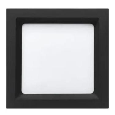 Imagem de Painel Led 18W Stella Embutir Deep 20,2cm Recuado Preto 3000K STH8904P