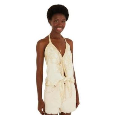 Imagem de Regata Farm Rio Nó Estampada Mar De Ondas-Feminino