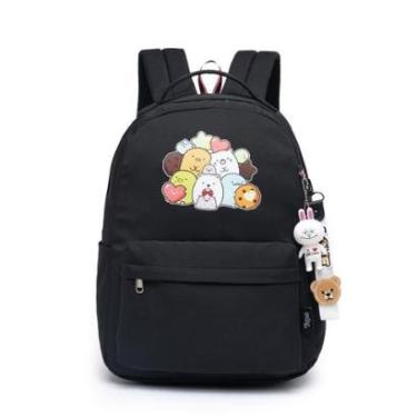 Imagem de Mochila Escolar Universitária Feminina Chaveiro Juvenil Menina 7 Litros-Unissex