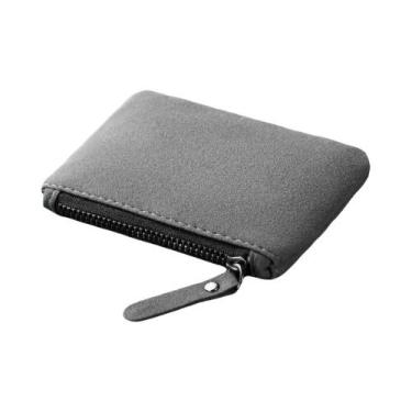 Imagem de Carteira Mini Unissex Em Couro PU Com Zíper, Porta Moedas, Porta Cartõ