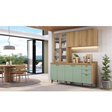 Imagem de Cozinha Modulada Finesse Ambiente Composição 32 Capuccino Menta - Thb