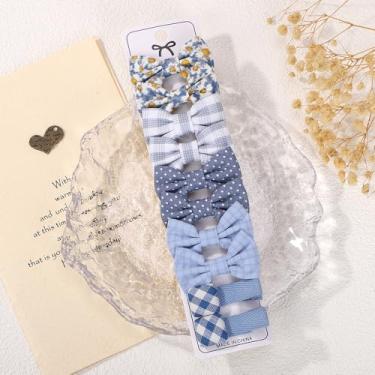 Imagem de 10 peças de grampos de cabelo pequenos para bebês meninas 3,6 cm - 5,6 cm mini conjunto de presilhas antiderrapantes totalmente forradas artesanais laço flor acessórios de cabelo para recém-nascidos
