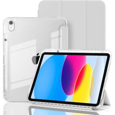 Imagem de Capa para iPad (A16) 11ª geração 11 polegadas 2025,Slim Magnetic Case with Built-in Pen Holder & Smart Auto Wake for iPad 10ª geração 10,9 polegadas 2022 (Branco)