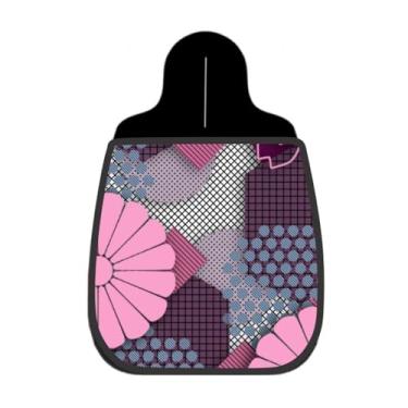 Imagem de Lixeira De Carro Organizador Lixinhocar Abstrato Geométrico Rosa Roxo