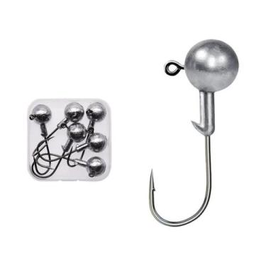 Imagem de Ganchos De Pesca Jig Com Cabeça Redonda, Equipamento De Pesca Em Aço C
