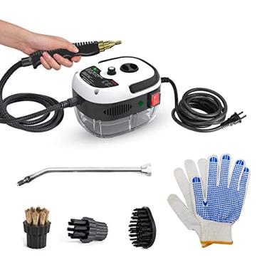 Imagem de Limpador a vapor portátil de 2500W mão Máquina limpeza pressurizada alta temperatura com cabeças pincel e luvas para cozinha móveis banheiro carro doméstica 6 velocidades Adjustable Extended Rod Long