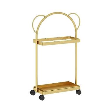 Imagem de Suporte interno de grande capacidade para guarda-chuva, balde com bandeja coletora, prateleira de armazenamento comercial doméstica com rodas, organizador de economia de espaço, decoração de