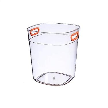 Imagem de Balde de gelo para festa em casa cerveja champanhe armazenamento ao ar livre piquenique cesta de frutas bar KTV bebida portátil pequena lata de lixo banheira (transparente)