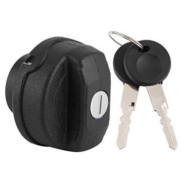 Imagem de AMONIDA Tampa do Tanque de Combustível Com Trava de Gasolina, Material Abs Preto Adequado para Besouro// 2 Chaves, Acessórios Automotivos Convenientes