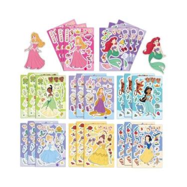 Imagem de Adesivos De Quebra-Cabeça De Princesa 8/16/24 Folhas Kawaii Crie Uma F