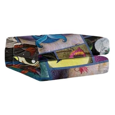 Imagem de Cobertor De Arremesso Coruja | Cobertores Quentes De Viagem,Cobertor De Pelúcia Estampado | Para Mulheres, Crianças, Casa, Campismo, Cadeira, Sofá, Cama, Sala De Estar, Quarto, Exterior, Viagem