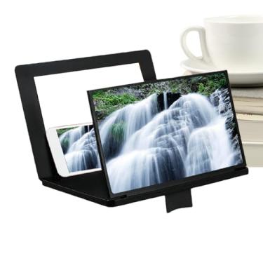 Imagem de Amplificador de Ecrã para Telemóvel - Projetor Ampliador Portátil 30 cm,Ampliador de Ecrã 3D HD com Ângulo Ajustável, Espelho e Suporte Dobrável,para Filmes, TV, Jogos, Viagem e Casa