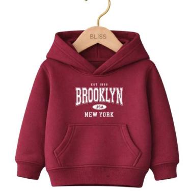 Imagem de Moletom Canguru Infantil Estampa Brooklyn USA NEW 2021 Volta ás Aulas 