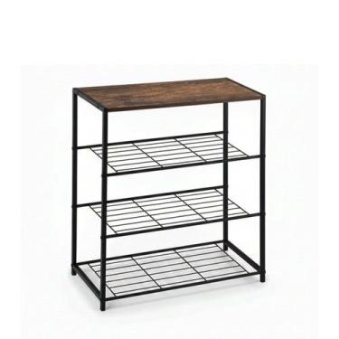 Imagem de Organizador Sapateira Prateleira 4 Andares Porta Objetos Sapatos Sanda