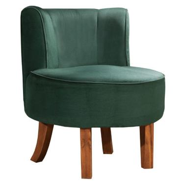 Imagem de Cadeira Decorativa Oliva Via Encanto Veludo Verde Musgo