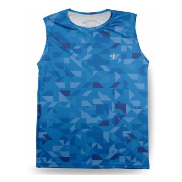Imagem de Regata Cavada Camisa Masculina Academia Fitness Dry Corrida Camiseta Evapora suor com Proteção UV-Masculino