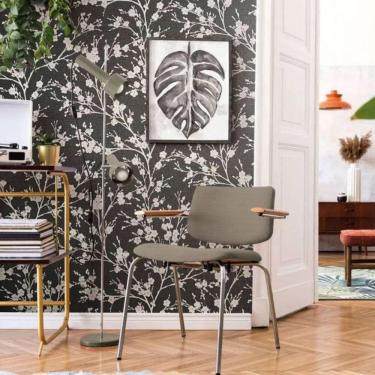 Imagem de Papel De Parede Ivy Floral Preto 6812-40