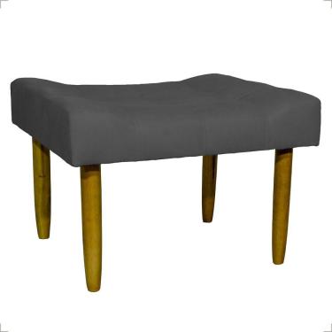 Imagem de Puff Decorativo Confortável Retangular Para Sala Recepção Quarto Requinte Suede Cores Pés Palito