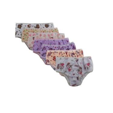 Imagem de Kit com 3 Calcinhas Infantil 1003 - 100% Algodão Sortidas - LGX Confec
