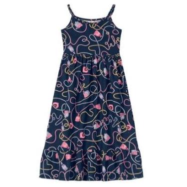 Imagem de Vestido longo infantil menina em malha Brandili-Feminino