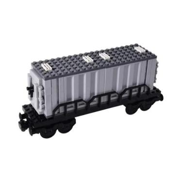 Imagem de Blocos De Montar DIY Para Crianças: Base De Trem Técnico Com Carroças 