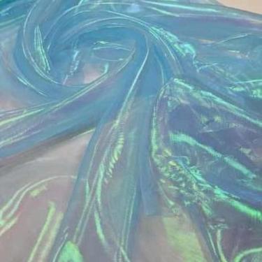 Imagem de Tecido Oganza Holografica ul Turquesa 1,0M X 1,50 + - TRAMA & ELEGANCI