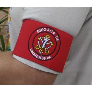 Imagem de Braçadeira de Brim, modelo Brigada de Emergência, bordada em cores - C