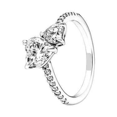 Imagem de Anel De Casal Em Prata Esterlina 925 Com Coração, Sol, Lua E Pérola Zi