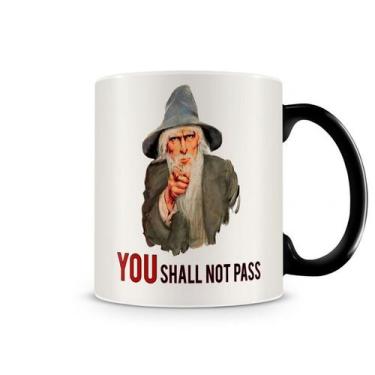 Imagem de Caneca Mágica senhor dos anéis Gandalf You Shall Not Pass - Starnerd